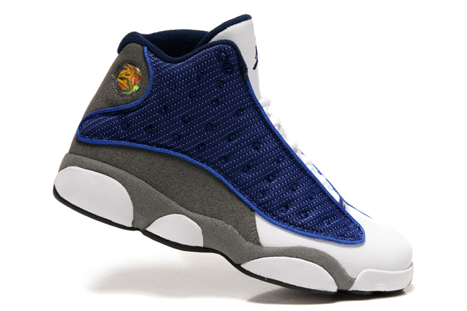 Cheap New Air jordan 13 Blue White Grey